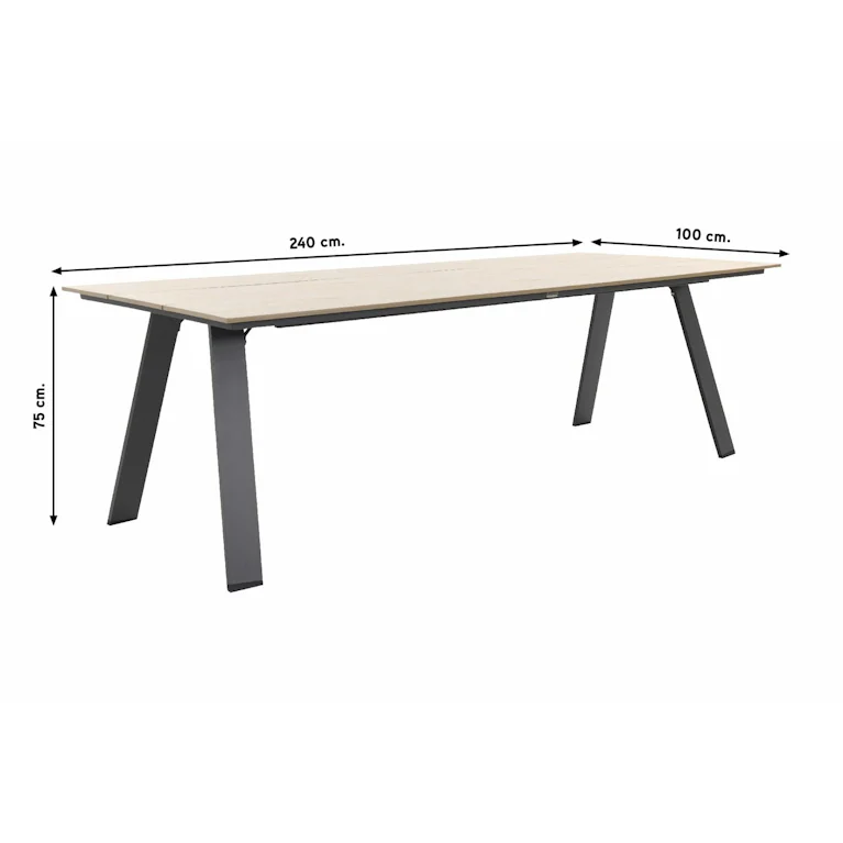 Nevada tuintafel 240 x 100 polywood