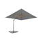 4SO Siesta premium zweefparasol 3x3 wood look characoal