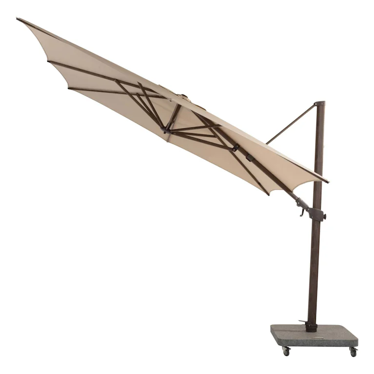 4SO Siesta premium zweefparasol 3x3 wenge beach