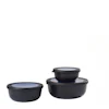 Set van 3 Mepal multikommen rond Cirqula nordic black 350 ml + 750 ml + 1250 ml