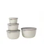 Set van 4 Mepal multikommen rond Cirqula nordic white 500 ml + 1000 ml + 2000 ml + 3000 ml