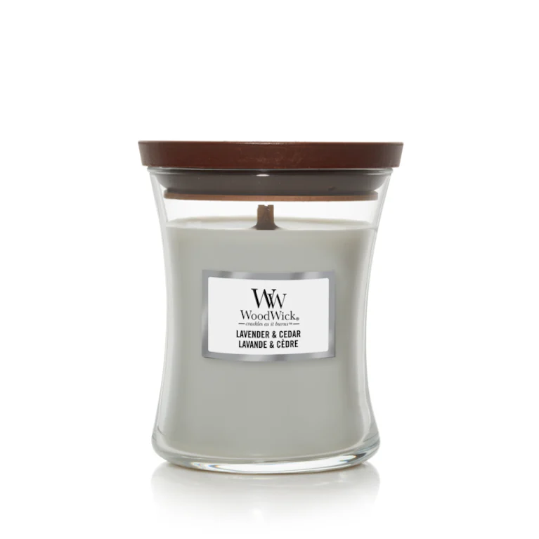 WoodWick lavender & cedar medium candle