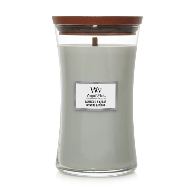 WoodWick lavender & cedar large candle
