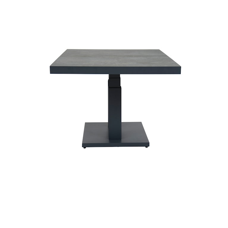 Qopps Gooks Up down tuintafel 140 x 85 royal Grey mat met Antraciet blad