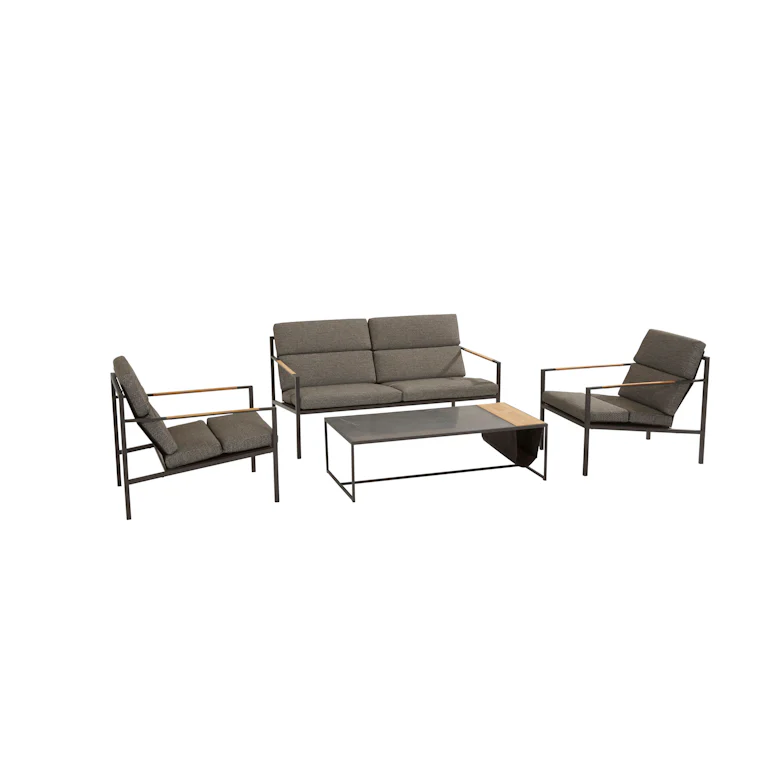 Loungeset trentino buitenbank met 2 stoleen en koffie tafel Atlas