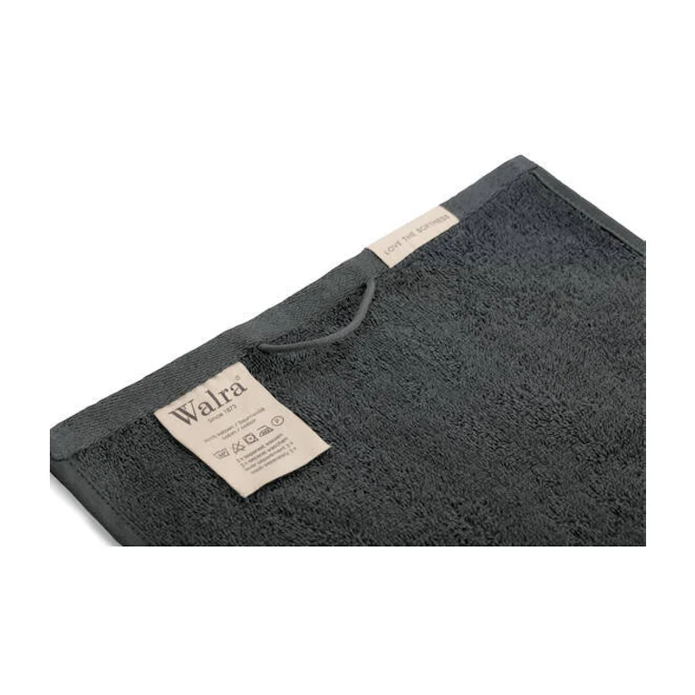 Walra gastendoek soft cotton antraciet 30x50 cm set van 2