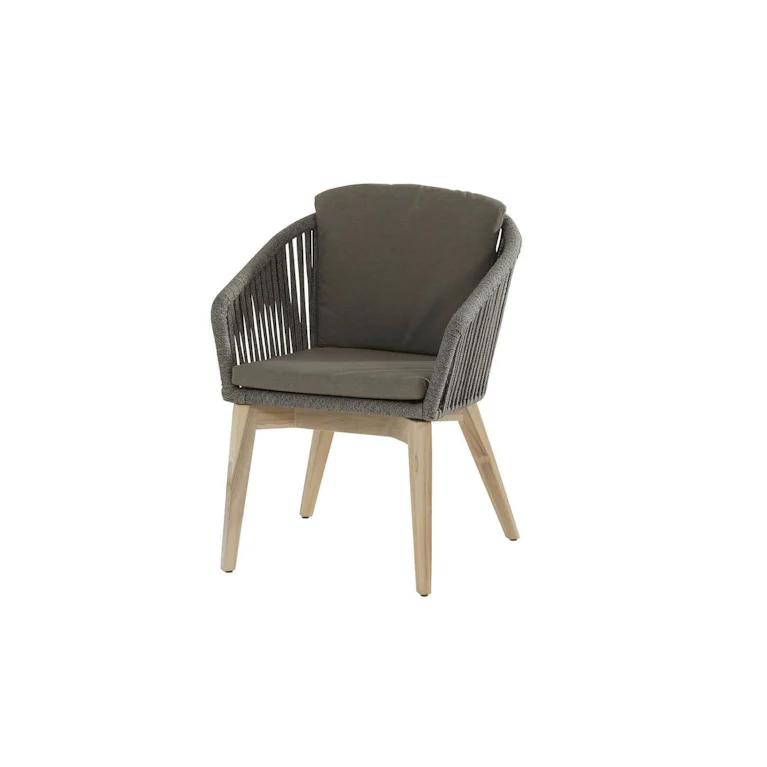Santander dining stoel teak met rope