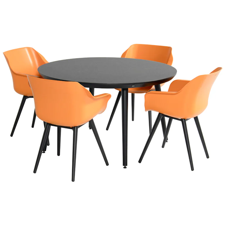 Hartman Sophie Studio dining armstoel Orange India carbon black