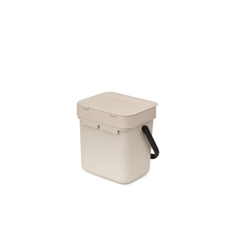 Brabantia Sort & Go afvalemmer 3 liter Soft Beige