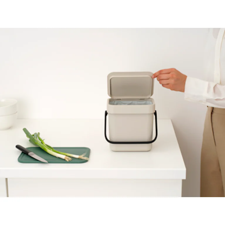 Brabantia Sort & Go afvalemmer 3 liter Soft Beige