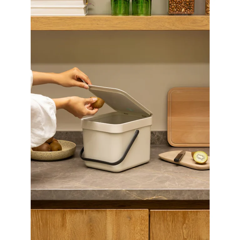 Brabantia Sort & Go afvalemmer 6 liter Soft Beige