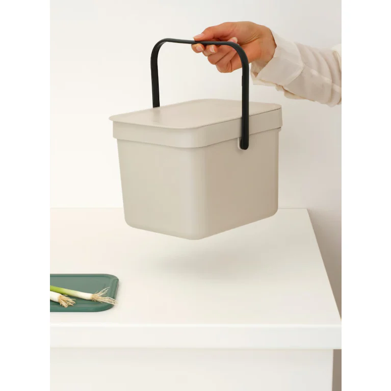 Brabantia Sort & Go afvalemmer 6 liter Soft Beige
