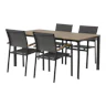 Arezzo tuinset 4 stapelbare tuinstoel arezzo met tuintafel arezzo 160 x 90 cm