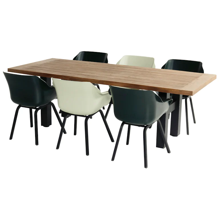 Hartman Sophie Studio dining armstoel French green Carbon Black