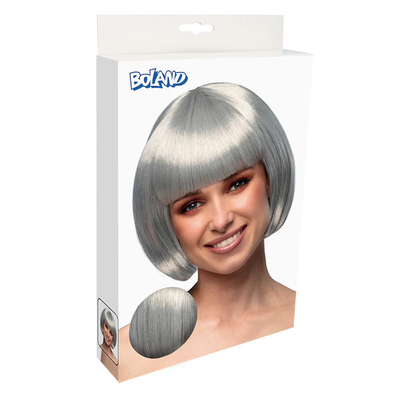 Pruik Cabaret zilver grijs