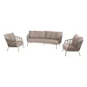 Taste by 4SO Puglia loungeset bank 3-zits met 2 lounge stoelen latte