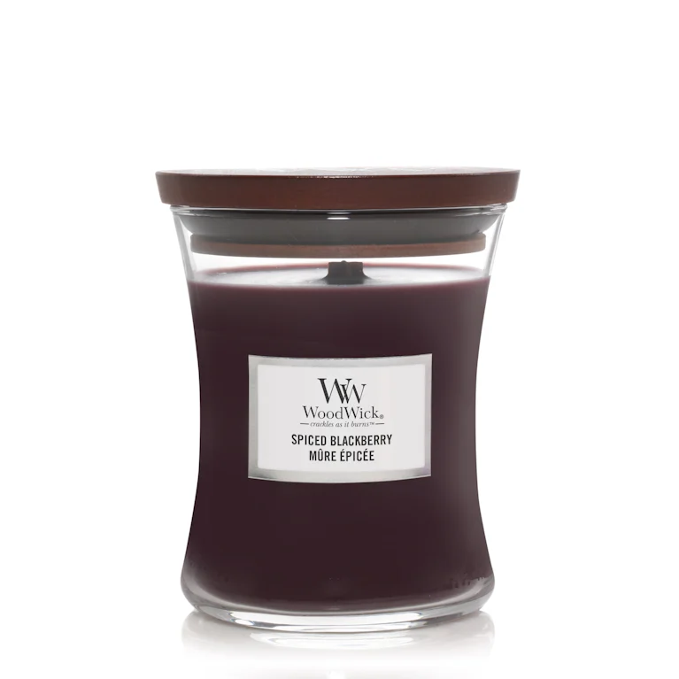 WoodWick spiced blackberry medium candle