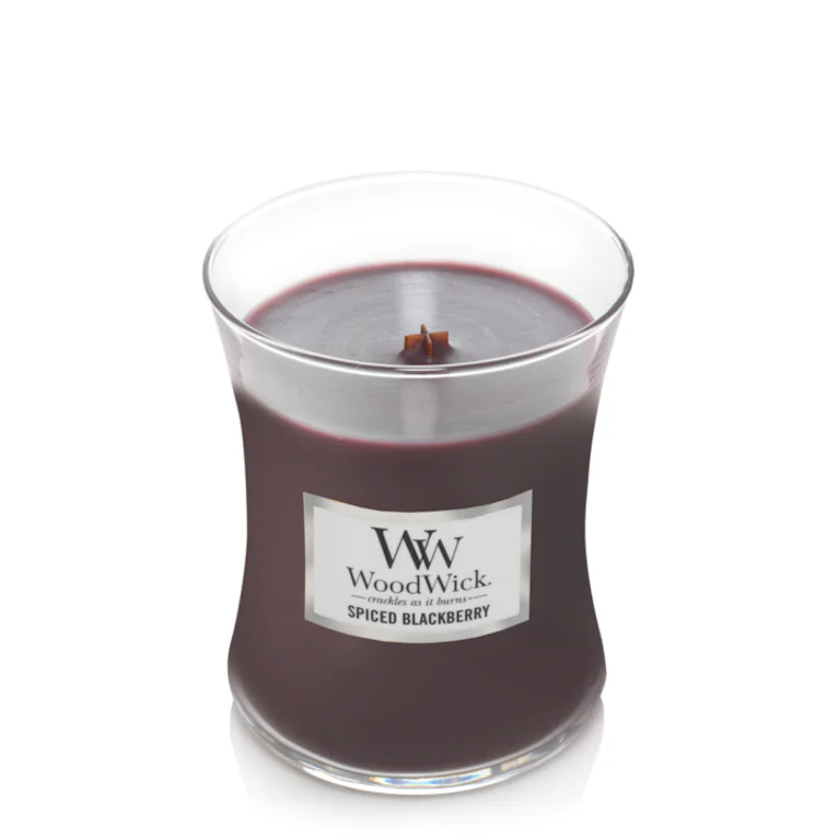 WoodWick spiced blackberry medium candle