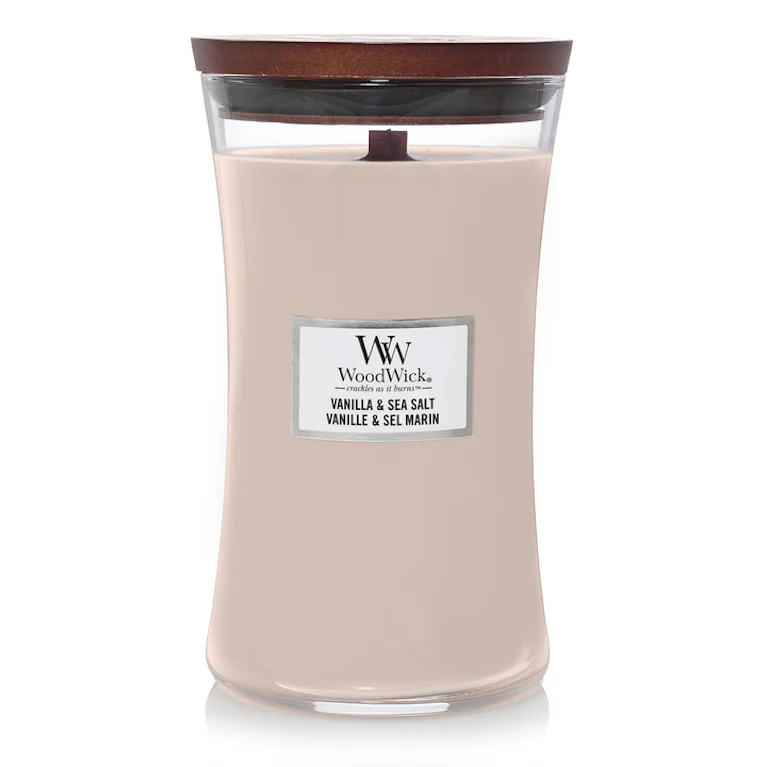 WoodWick vanilla & sea salt large candle