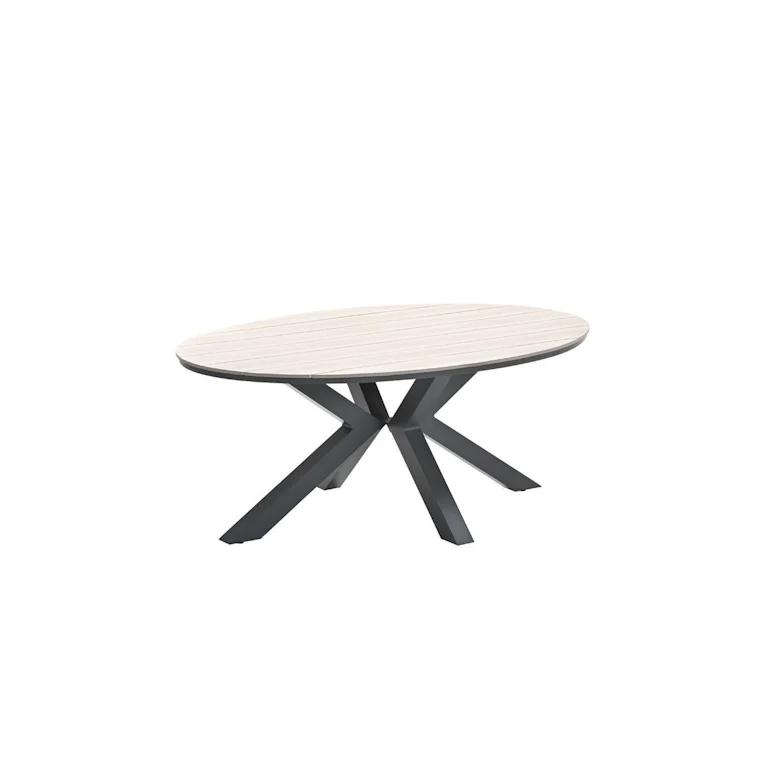 Garden Impression Edison tafel 180x115cm ovaal vironwood
