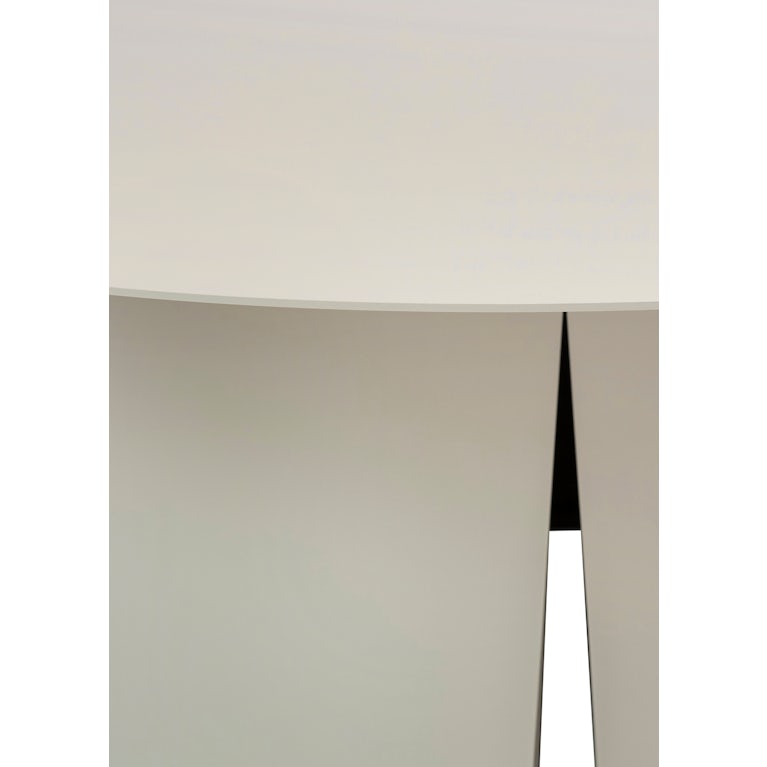 Qopps Okios koffie tafel 90 cm rond en 36 cm hoog Latte light mat