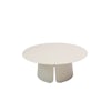 Qopps Okios koffie tafel 90 cm rond en 36 cm hoog Latte light mat