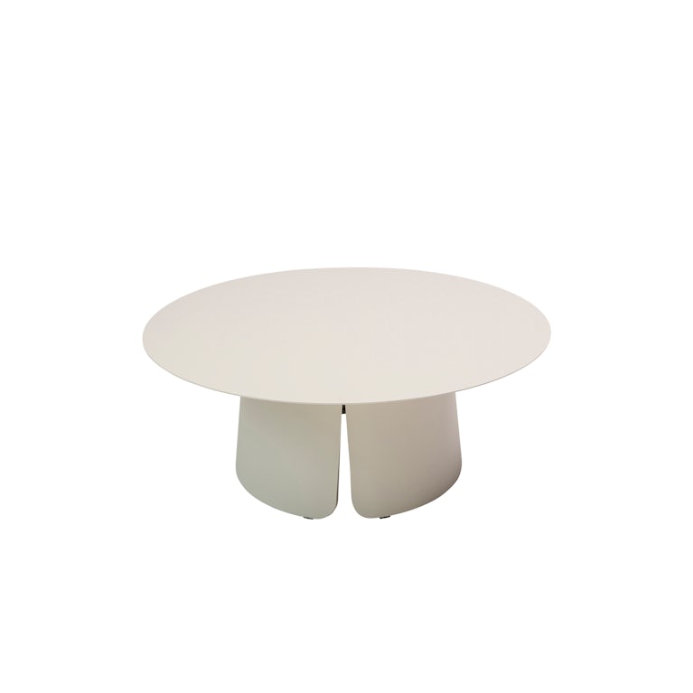 Qopps Okios koffie tafel 90 cm rond en 36 cm hoog Latte light mat