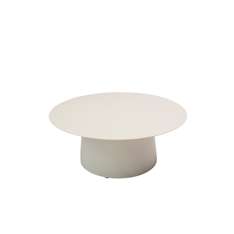 Qopps Okios koffie tafel 90 cm rond en 36 cm hoog Latte light mat