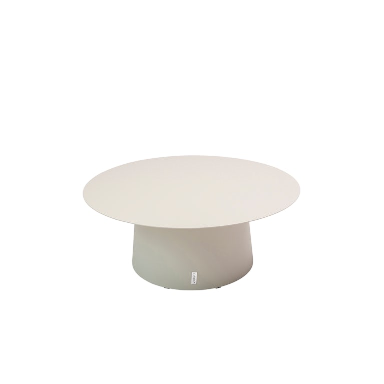 Qopps Okios koffie tafel 90 cm rond en 36 cm hoog Latte light mat