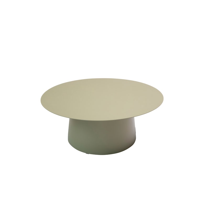 Qopps Okios koffie tafel 90 cm rond en 36 cm hoog Olive green