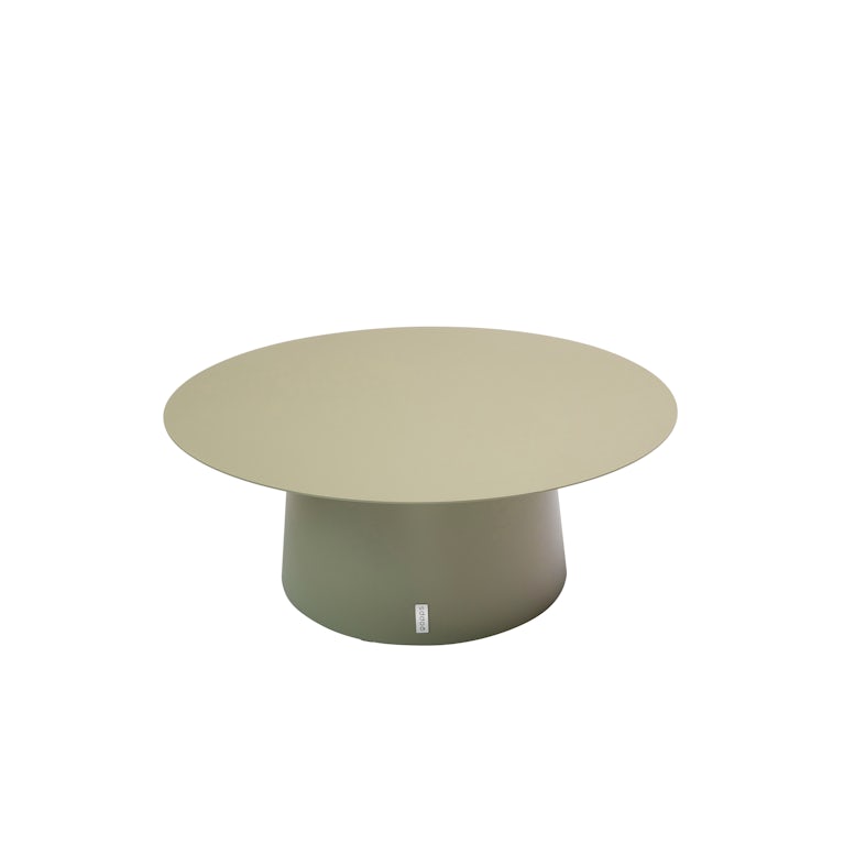 Qopps Okios koffie tafel 90 cm rond en 36 cm hoog Olive green