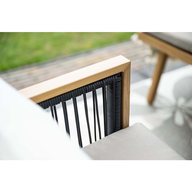 Decala lounge dining set teak look / dessert