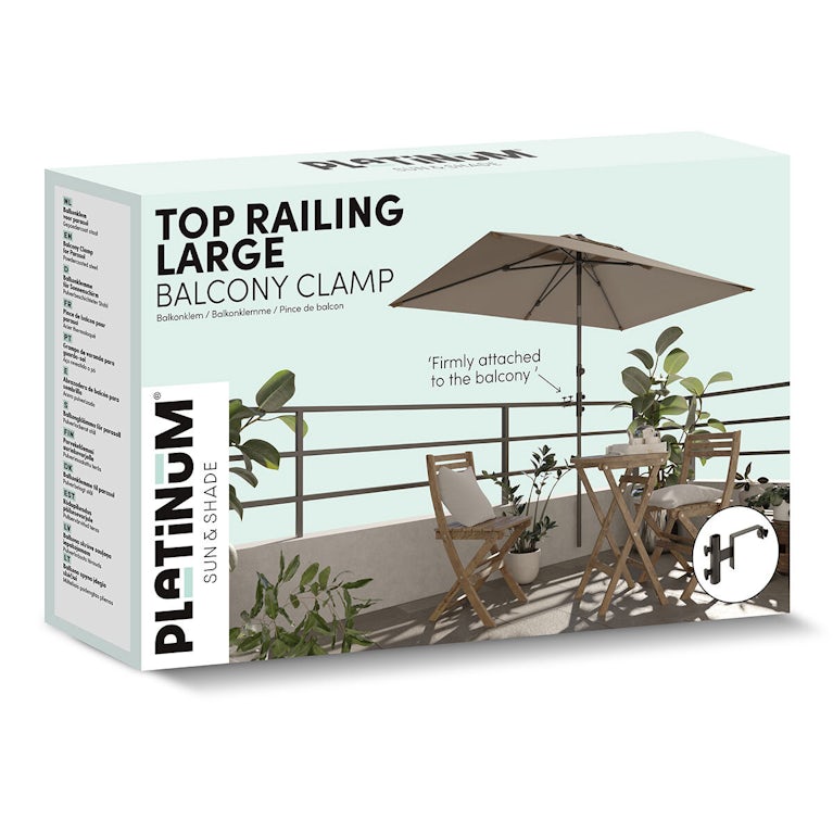 Platinum Balkonklem top railing 18cm ø38mm