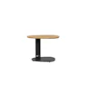 Qopps Elena bijzettafel organisch teak blad mat royal grey