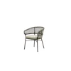 Elysia dining stoel frame mat antraciet met rope