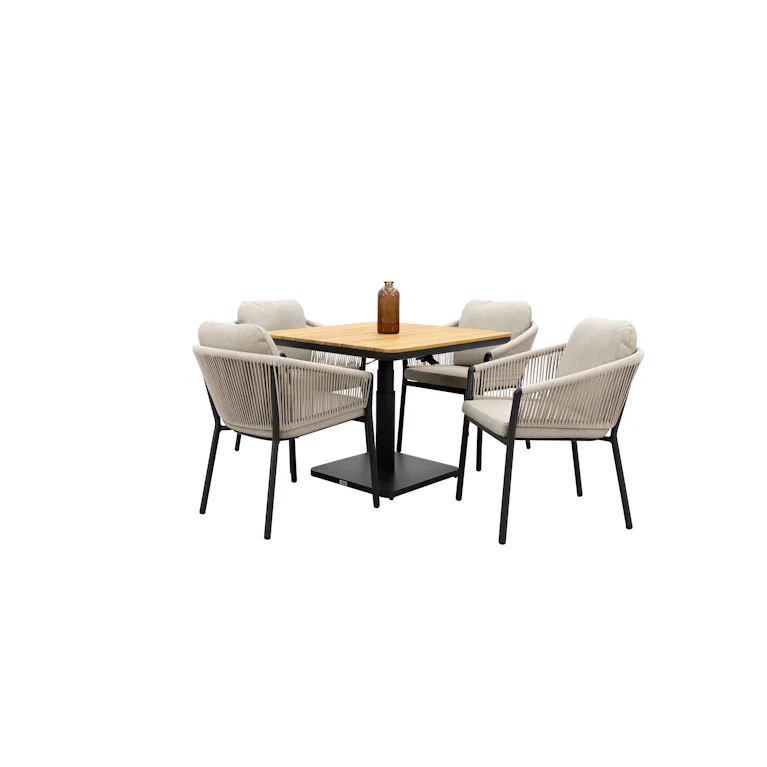 Qopps Zamin up down tuintafel met Felan dining tuinstoel