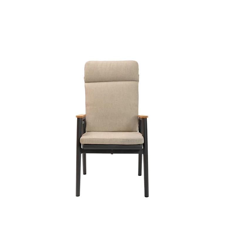 Qopps Indra gasveer verstelbare tuinstoel rope beige