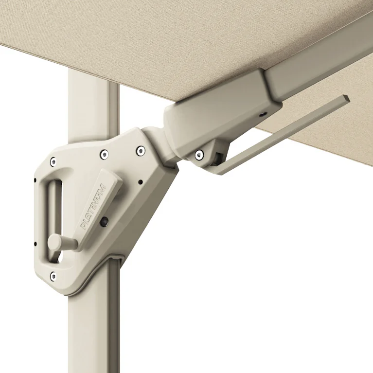 Platinum Challenger zweefparasol T2 Premium 2.6x3.5 champagne sand stone