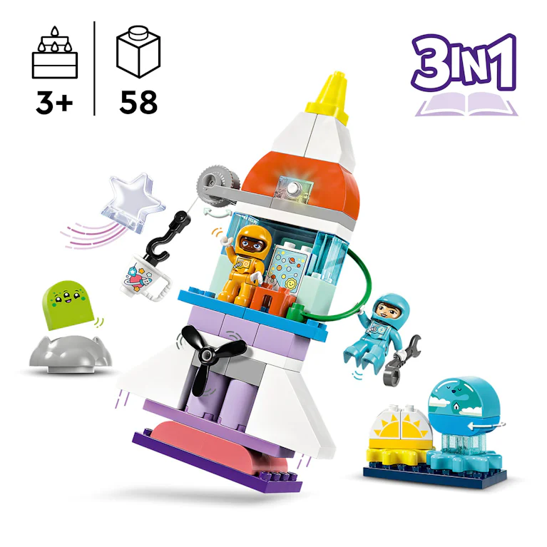 LEGO® DUPLO 10422 3-in-1 ruimteavontuur ruimteschip speelgoed