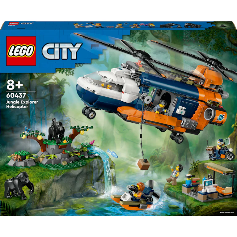 LEGO® City 60437 Jungleonderzoekers: helikopter bij de basis