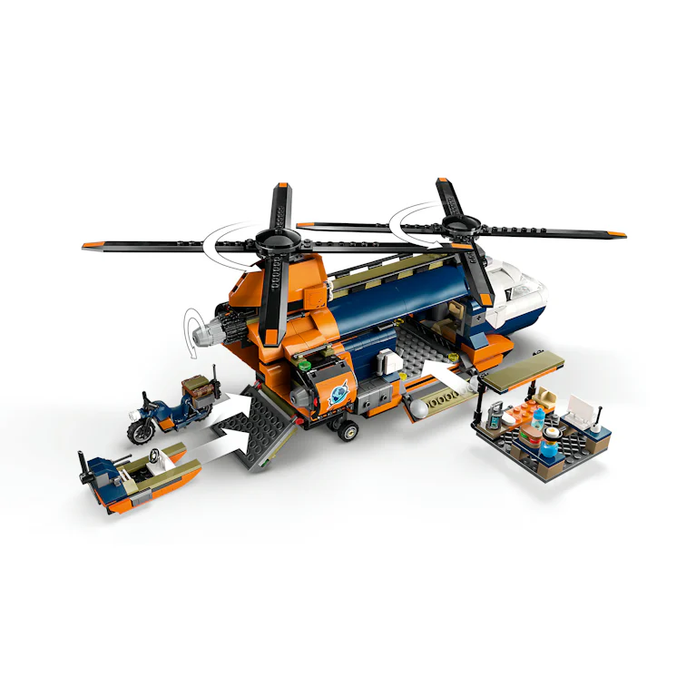 LEGO® City 60437 Jungleonderzoekers: helikopter bij de basis