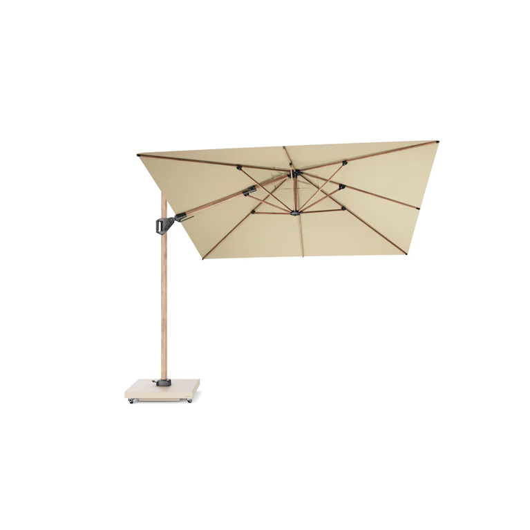 Platinum Challenger zweefparasol T2 premium 3x3 teak champagne