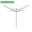 Brabantia lift-o-matic droogmolen met metalen grondanker 50 meter metallic grey