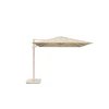Platinum Challenger zweefparasol T2 Premium 3x3 Teak frame champagne doek