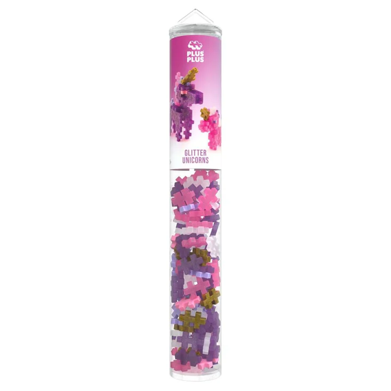 Plus-Plus tube glitter unicorns: 100 stuks (4373)