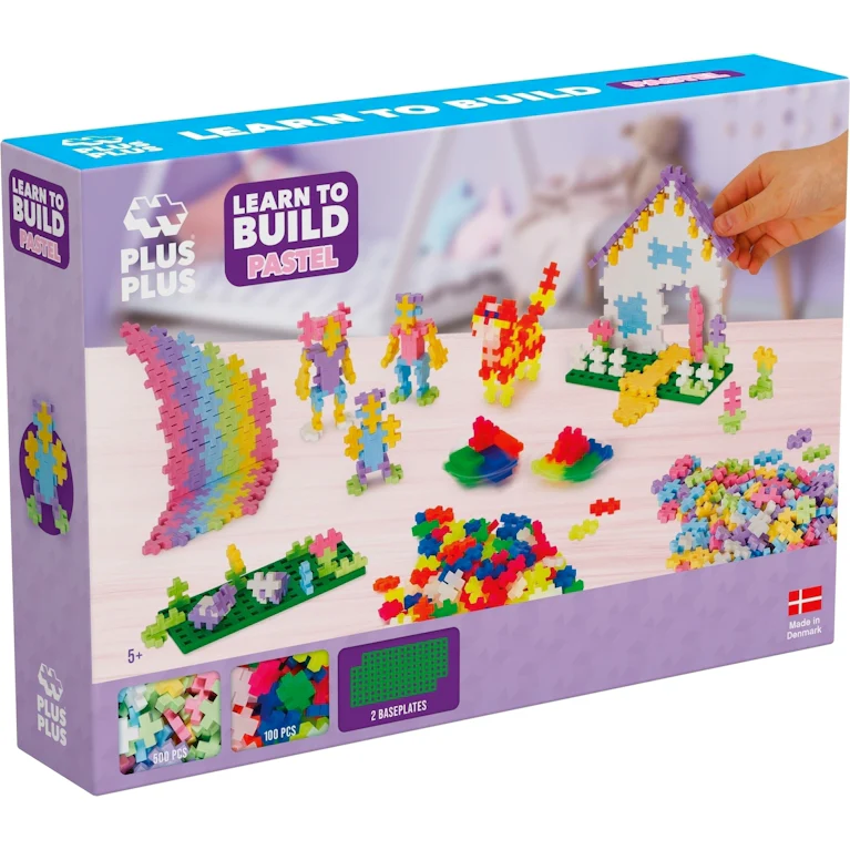 Plus-Plus Learn to Build pastel: 600 stuks (5009)