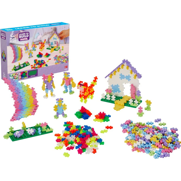 Plus-Plus Learn to Build pastel: 600 stuks (5009)