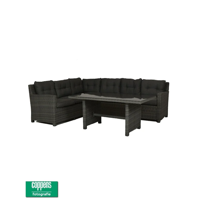 Exclusief Luna hoek lounge dining antraciet