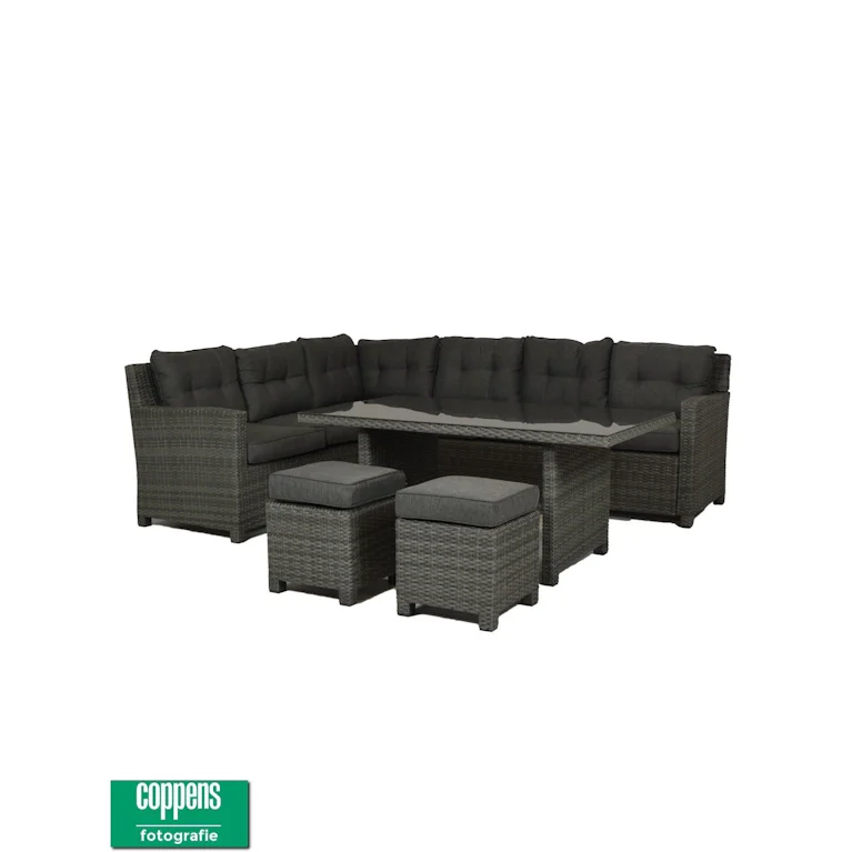 Exclusief Luna hoek lounge dining antraciet