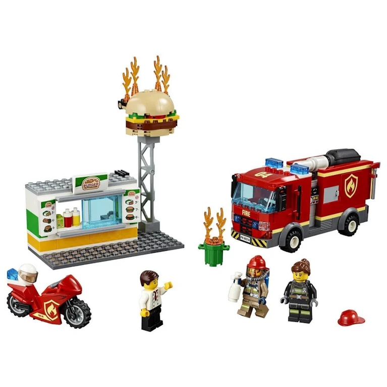 LEGO® City 60214 Brand bij het hamburgerrestaurant